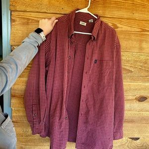 Vintage IZOD Flannel - Maroon